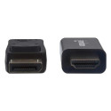 Manhattan DisplayPort 1.2 to HDMI Cable, 4K@60Hz, 1m, Male to Male, DP With Latch, Black, Not Bi-Dir