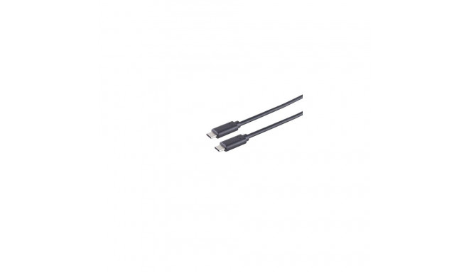 S/CONN 13-48005 USB cable USB 3.2 Gen 2x2 0.25 m USB C Black