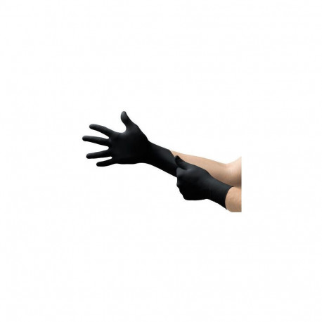 Disposable nitrile gloves Ansell MICROFLEX Midknight Touch 93-732, Ergoform, 100 pcs, 0,07mm thick,