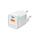 Jellico C44 Mini PD 30W QC 3.0 Smart Adaptive Fast Charger with 1x USB-C (5-20V) / USB 3A White