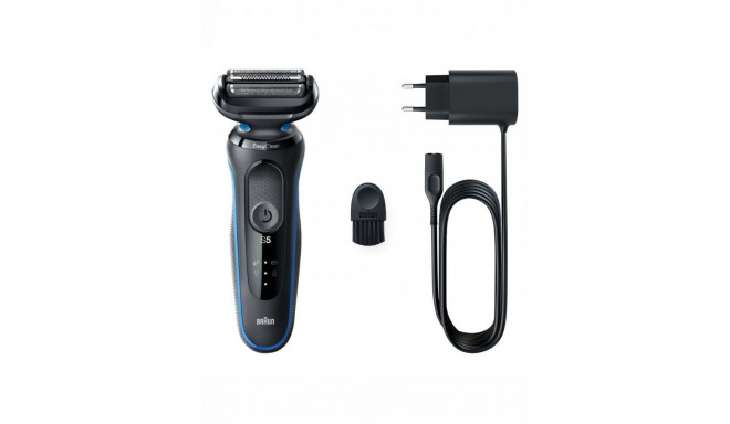 Braun Shaver 51-B1000s Operating time (max) 50 min, Wet & Dry, Black/Blue