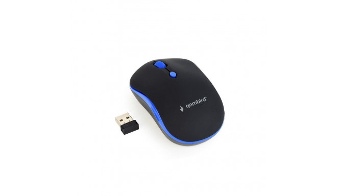 Gembird MOUSE USB OPTICAL WRL BLACK/BLUE MUSW-4B-03-B