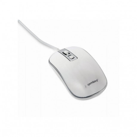 Gembird MOUSE USB OPTICAL WHITE/SILVER/MUS-4B-06-WS