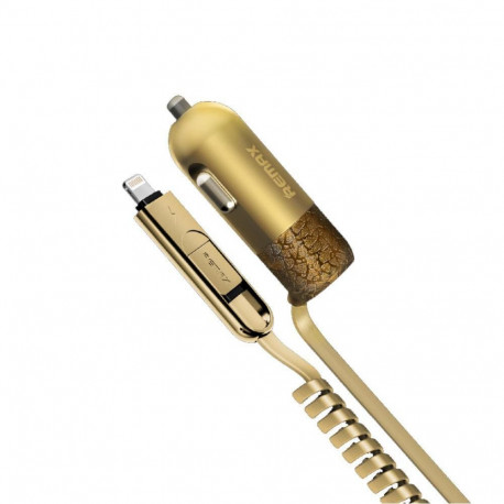 Remax Universal Finchy RCC103 Car Charger Gold