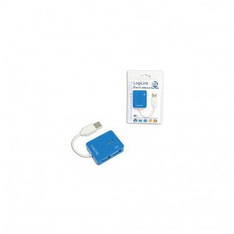 Logilink USB 2.0 Hub 4-Port, Smile, Blue