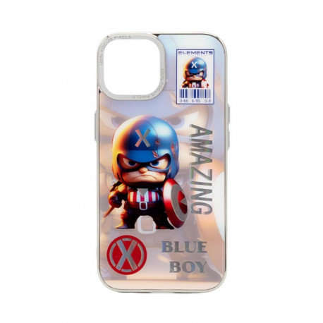 iLike Apple iPhone 14 PC Silicone Case Blue Boy