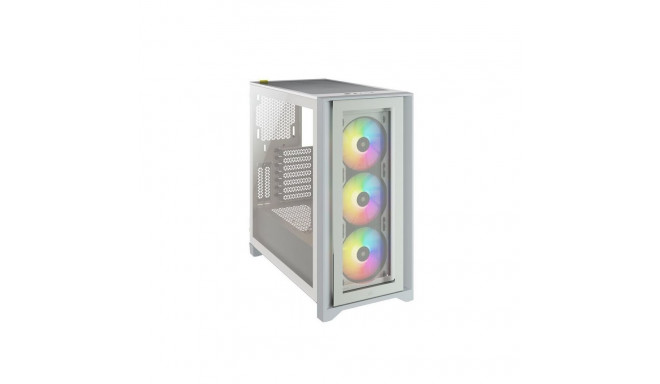 Corsair Tempered Glass Mid-Tower ATX Case iCUE 4000X RGB Side window, Mid-Tower, White, Power supply