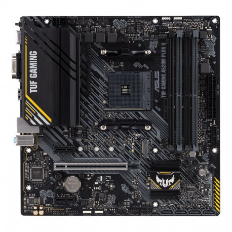 Asus TUF GAMING A520M-PLUS II Processor family AMD, Processor socket AM4, DDR4 DIMM, Memory slots 4,