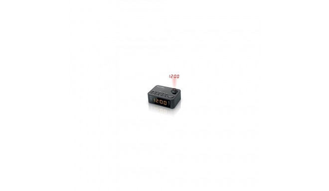 Muse Clock radio M-178P Black, 0.9 inch amber LED, with dimmer