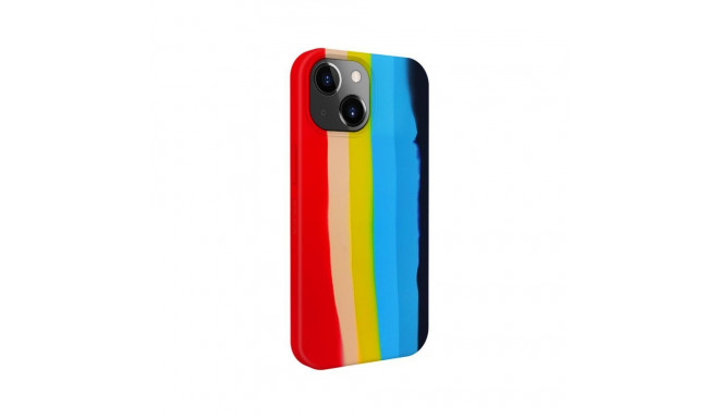 Evelatus Apple iPhone 15 Silicone case Multi-Colored Rainbow