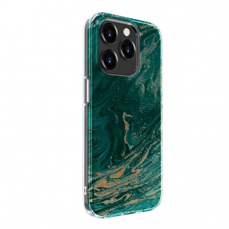 Evelatus Apple iPhone 15 Pro Max PC Customized Print Design Marble Turquoise