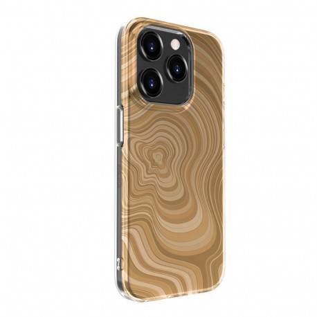Evelatus Apple iPhone 15 Pro PC Customized Print Design Desert Gold