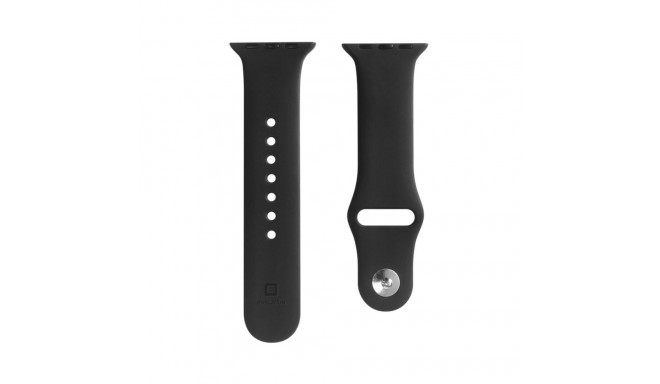 Evelatus Apple Watch 42/44/45mm Silicone Loop Watch Straps (140mm M/L) Black