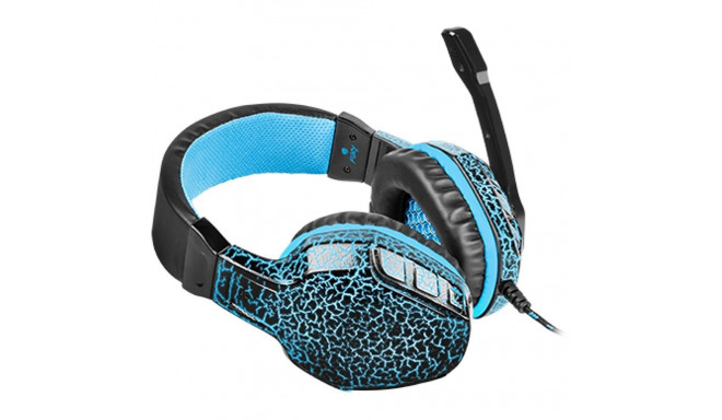Fury Gaming Headset, Wired, NFU-0863Hellcat, Black/Blue, Built-in microphone