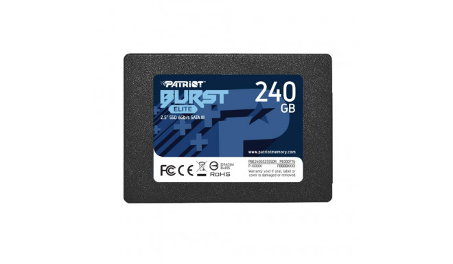 Patriot SSD||Burst Elite|240GB|SATA 3.0|3D NAND|Write speed 320 MBytes/sec|Read speed 450 MBytes/sec