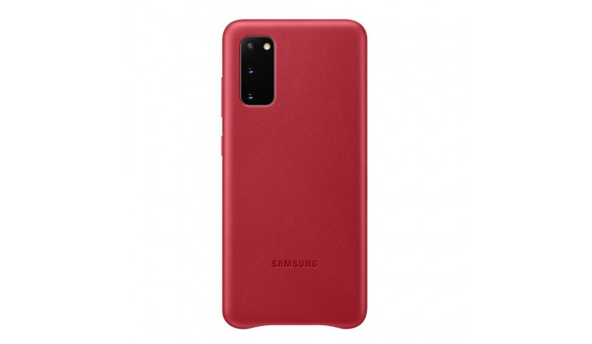 Samsung - Galaxy S20 Leather Cover case Red