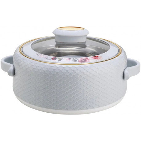 Nayasa casserole with glass lid Coral 2L, white
