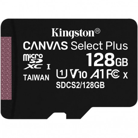 "CARD 128GB Kingston Canvas Select Plus microSDXC 100MB/s"