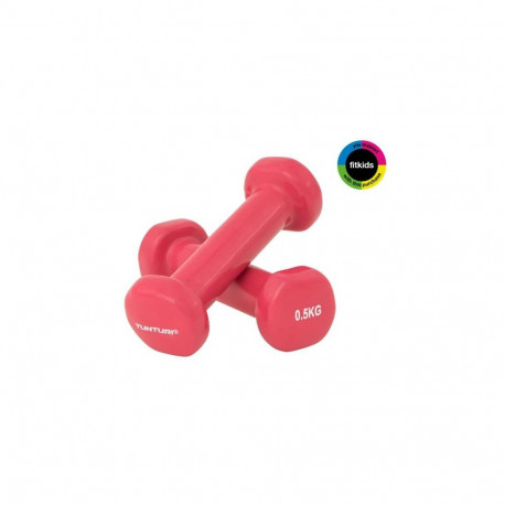 Tunturi Vinyl Dumbbells 0.5kg, Pink, 2pcs
