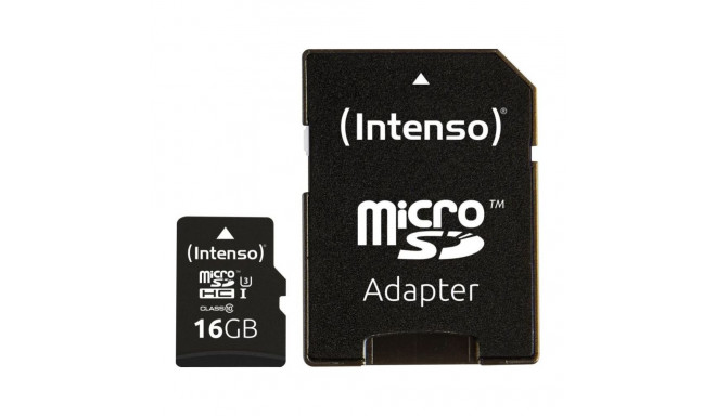 Intenso MEMORY MICRO SDHC 16GB C10/W/ADAPTER 3433470