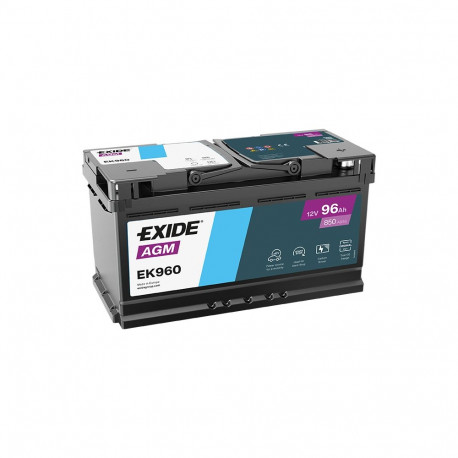 Exide AGM aku 96Ah 850A 353x175x190-+