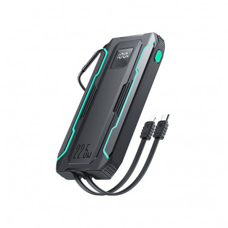 Powerbank Joyroom JR-L017 10000mAh, 22.5W, with Lightning + USB-C cable (black)