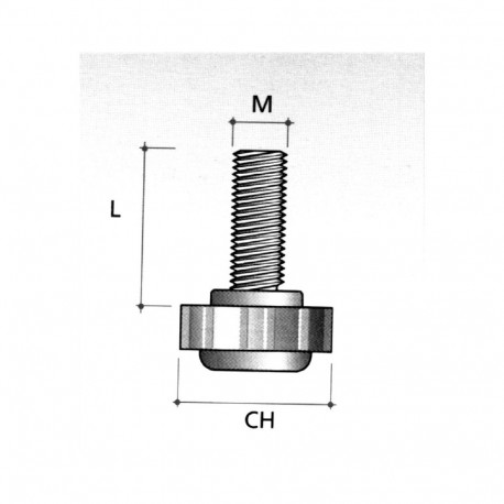 SUPPORT FURNIT M10X22 PI07 PNE (250-500)
