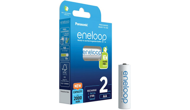 Panasonic eneloop aku AA 2000 2BP (avatud pakend)