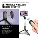 Crong statiiv-käsistatiiv SelfieGo Lite Bluetooth, must