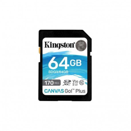 Kingston Technology Canvas Go! Plus 64GB SDXC Canvas Go Plus 170R C10 UHS-I U3 V30