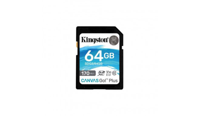 Kingston Technology Canvas Go! Plus 64GB SDXC Canvas Go Plus 170R C10 UHS-I U3 V30