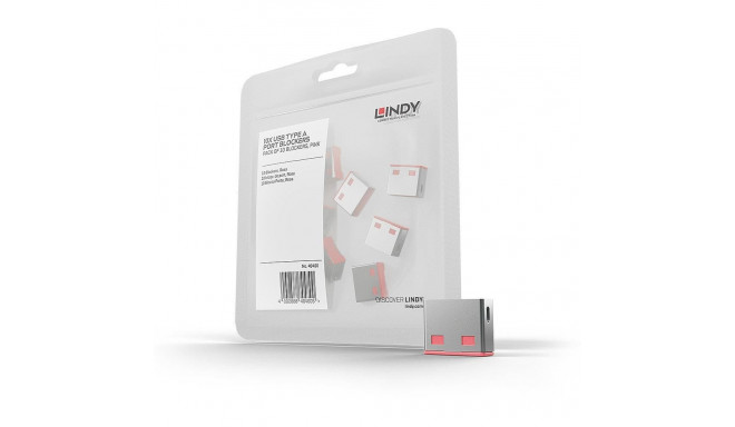 Lindy USB Port Blocker Pink 10pcs No key 4002888404600