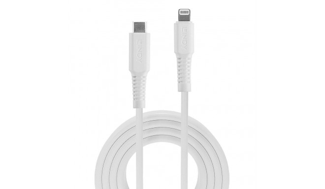 Lindy 3m USB C ja Lightning kaabel valge