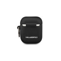 Karl Lagerfeld KLACCSILKHBK AirPodscover black Silicone Ikonik