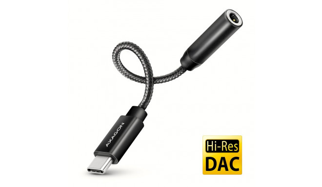 AXAGON ADA-HC USB-C hi-res audio-adapter – 3,5 mm pistik 32 bit 384 kHz