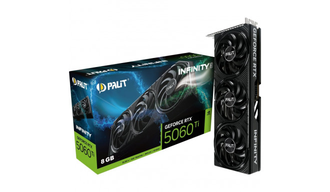 Palit GeForce RTX 5060 Ti Infinity 3 8GB GDDR7 DLSS4 Graphics Card (NE7506T019P1-GB2062S)