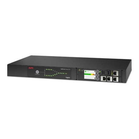 APC AP4423A Rack ATS Power Transfer Switch, 230V, 16A, C20 input, 8x C13, 1x C19 outputs
