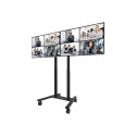Neomounts põrandastend | ADM-875BL2 kahe ekraani adapter | reguleeritava kõrgusega | 42-65" | maksim
