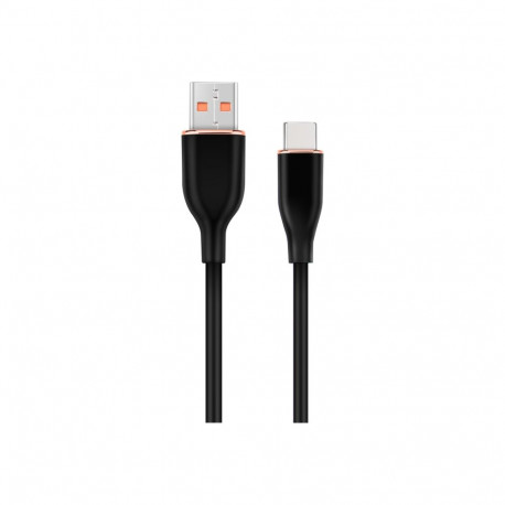 Cablexpert premium silikoonist Type-C USB laadimis- ja andmekaabel, 1.5 m CC-USB2S-AMCM-1.5M-BK