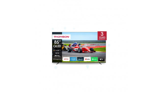 THOMSON 85" 4K/Smart QLED 3840x2160 juhtmevaba LAN Bluetooth Google TV must 85QG7S14