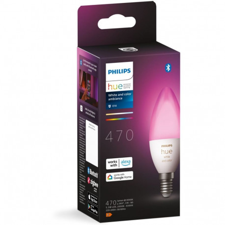 Philips Hue White and Color Ambiance LED smart lamp, E14, 470 lm