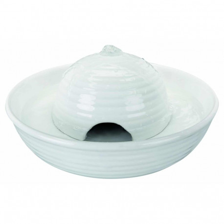 Automatic drinking fountain for animals : Trixie Vital Flow Mini drinking fountain, ceramic, 0.8 l|ø