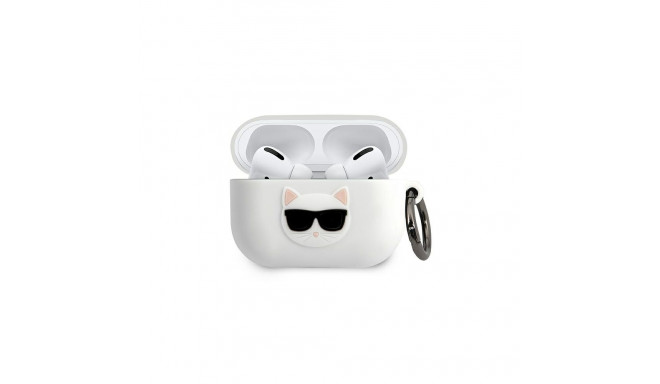 Karl Lagerfeld Choupette silikoonümbris AirPods Pro jaoks valge