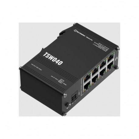 Teltonika tööstuslik lüliti TSW040 haldamata DIN-siini paigaldatav 8 x 10/100 Mbps (RJ-45) porti 8 x