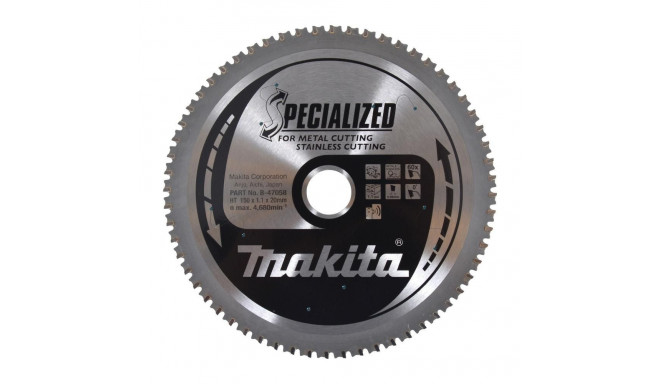 Makita ketassaag 150x20x60z metall / roostevaba teras (DCS551/DCS53)