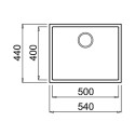 Sink Teka Square 50.40TG stone gray