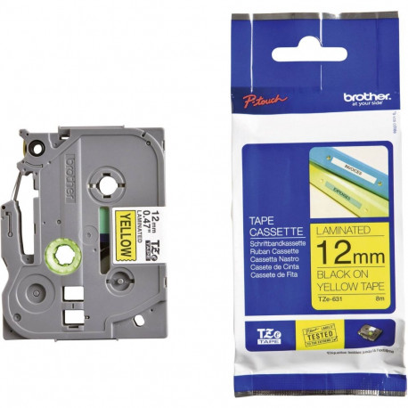 Adhesive tape/marker tape BROTHER TZE-631 12mm black collage