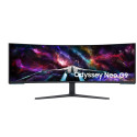 LCD Monitor|SAMSUNG|57"|Gaming/Curved|Swivel|Height adjustable|Tilt|Matte|Panel VA|7680x2160|32:9|24