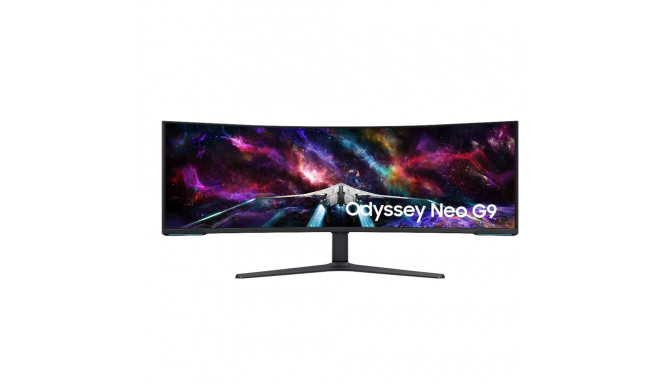 LCD Monitor|SAMSUNG|57"|Gaming/Curved|Swivel|Height adjustable|Tilt|Matte|Panel VA|7680x2160|32:9|24