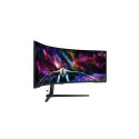 LCD Monitor|SAMSUNG|57"|Gaming/Curved|Swivel|Height adjustable|Tilt|Matte|Panel VA|7680x2160|32:9|24